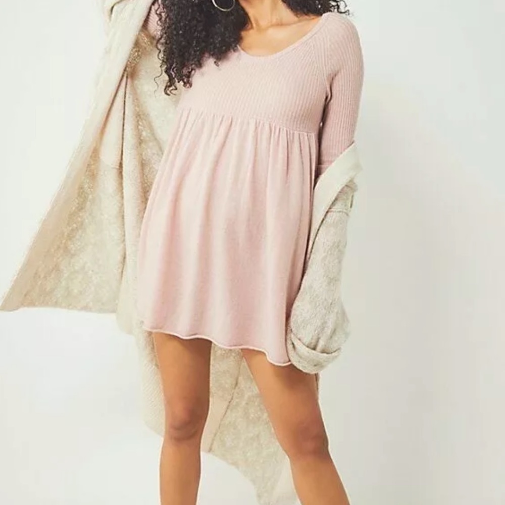 NWOT Free People Beach The Luxe Cashmere Sweater Babydoll Dress Size S